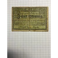 Нотгельд 5 пфеннигов 1921 год. -2112