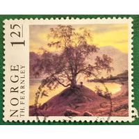 Норвегия 1976. Живопись Томаса Фернли. Старая берёза у Согнефьорда