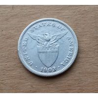 Американские Филиппины, 20 сентаво 1903 г., серебро 0.900, тип 1903-1906 гг.