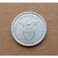 Американские Филиппины, 20 сентаво 1903 г., серебро 0.900, тип 1903-1906 гг.