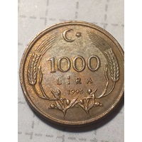 1000 лир Турция 1995 год