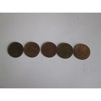 2 копейки 1963,1968,1969,1970,1973 года.Цена за шт.