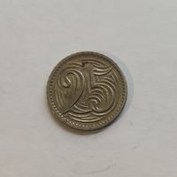 Чехословакия 25 геллеров 1933 г.
