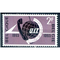 Бельгия - 1965г. - 100 лет международному телекоммуникационному союзу - 1 марка - полная серия, MLH [Mi 1390]. #2-Be-60-B-1