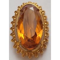 Брошь "леденец" винтажная. СССР. Позолота.Клеймо.