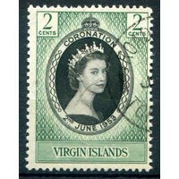 Британские Виргинские острова - 1953г. - коронация королевы Елизаветы II - 1 марка - полная серия, гашёная [Mi 110]. #2-Bc-66-A-1