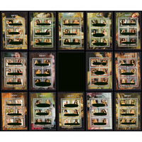 Серия блоков ДЕВУШКИ ИСКУССТВО КАРТИНЫ НЮ MNH