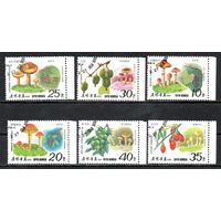 Грибы и плоды КНДР 1989 год серия из 6 марок