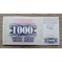 Werty71 Босния и Герцеговина 1000 динаров образца 1992 года UNC банкнота