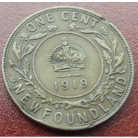 Ньюфаундленд. 1 цент 1919