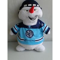 "Снеговик" - Талисман/Маскот  Хоккейный Клуб "Сибирь" Новосибирск" - Мягкая Игрушка.