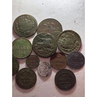 СБОРНЫЙ ЛОТ МОНЕТ!! ГРИВЕННИК!! и МЕДНЫЕ МОНЕТЫ РИ