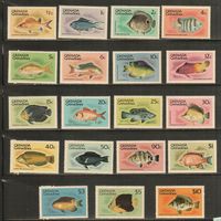 Гренада-Гренадины-1980(Мих.399-417) , **  , Морская  Фауна, Рыбы(полная серия)