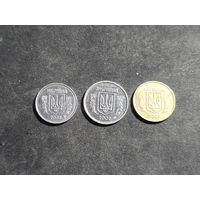 Украина 1,2,10 копеек 2002