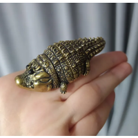 Статуэтка миниатюра Крокодил Бронза