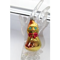 Винтажная стеклянная игрушка "Котейка"