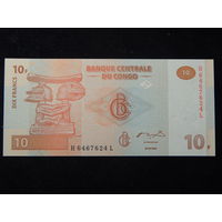 Конго 10 франков 2003г UNC