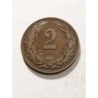 Венгрия 2 геллера 1905