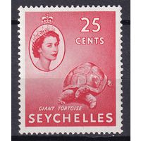 111.BrKSe. Великобритания. Колонии. Сейшельские острова. Елизавета II. Местные мотивы. 25C. 1954 г. Mi.#178. MNH.