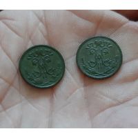 1/2 копейки 1898 г 2 шт одним лотом