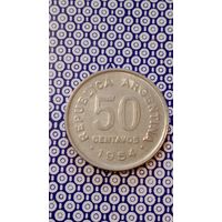 Аргентина 50 сентаво 1954