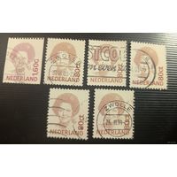 Набор марок Нидерланды - 6 шт (цена за все) - лот 21.