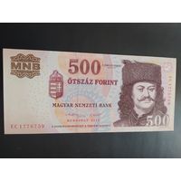 Венгрия. 500 форинтов (образца 2013 года, P188,  UNC)