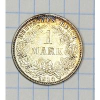 С 1 РУБЛЯ! МОНЕТА 1 МАРКА ГЕРМАНСКАЯ ИМПЕРИЯ 1914 СЕРЕБРО
