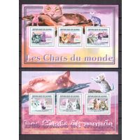 Гвинея 2011 Фауна домашние кошки - 2 листа MNH**