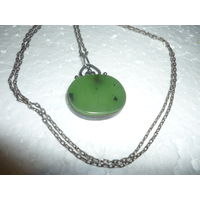 Кулон Нефрит 916 Звезда СССР Серебро Редкий