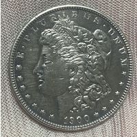 Монета 1 доллар 1900 год. США. Доллар Моргана.