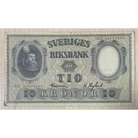Банкнота 10 крон. 1952 год, Швеция.