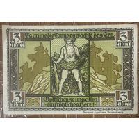 Нодгельд 3 марки 1923 год. Брауншвейг. Веймарская республика