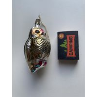 Ёлочная игрушка. Сова. Филин. Крупный. СССР.