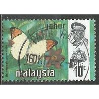 Малайские штаты(Джохор). Бабочка белянка. 1971г. Mi#165.