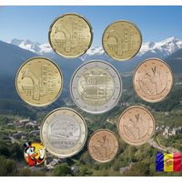Андорра набор монет 1, 2, 5, 10, 20, 50 евроцентов; 1, 2 евро. Коллекционный набор монет в качестве UNC. Предложи свою цену или обмен!