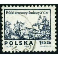Стандартный выпуск Польша 1974 год 1 марка