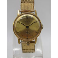 В отличном коллекционном состоянии! "Ракета". Часы на ходу. Позолоченные Ау 10. СССР. м