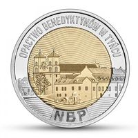 Польша 5 злотых, 2024 Бенедиктинское аббатство в Тынеце UNC