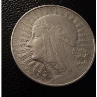 5 злотых 1933 г.  Польша. (1)  Ядвига.  Серебро. ЛЮКС