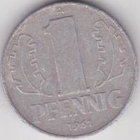 ГДР 1 пфенниг 1961