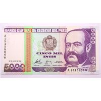 Перу 5000 инти 1988 год, UNC