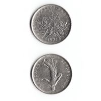 5 франков Франция 1971 год