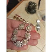 Старинный серебряный браслет ручной работы