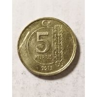 Турция 5 куруш 2013