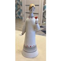 Статуэтка Фарфоровая Аленький цветочек . Гжель