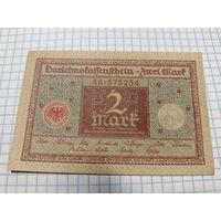 Германия 2 марки , синяя печать. (16)