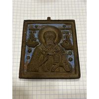 Икона литьё, эмаль,с рубля, три дня
