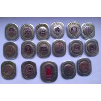 Значки спортивные 17 штук