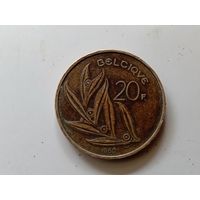 Бельгия 20 франков, 1980г. (-U)